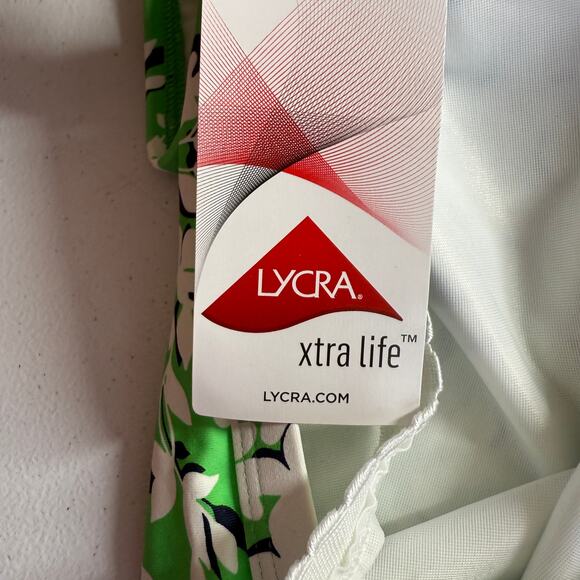 Draper James Lands End One Piece Swimsuit Bathing suit Women 16 Green NEW Swim - Picture 11 of 11